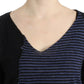 Costume National Striped V-Neck Luxury Sweater