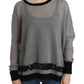 Costume National Chic Asymmetric Embellished Knit Sweater