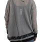 Costume National Chic Asymmetric Embellished Knit Sweater