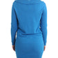 Costume National Cozy Scoop Neck Blue Knit Sweater