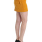 Costume National Chic Yellow Corduroy Mini Skirt