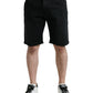 Dolce & Gabbana Chic Black Bermuda Denim Shorts