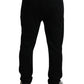 Dolce & Gabbana Elegant Black Cotton Joggers with Logo Embroidery