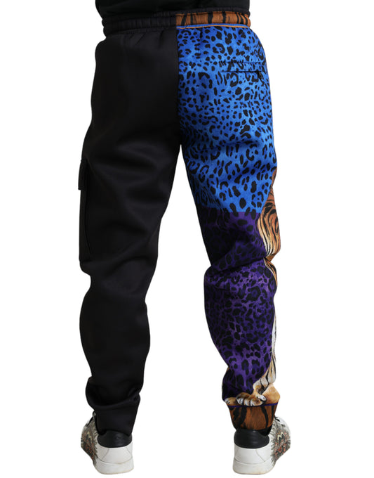 Dolce & Gabbana Elegant Tiger Print Joggers