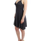 Costume National Chic Gray Knee-Length Spaghetti Strap Dress