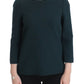 Dolce & Gabbana Enchanted Sicily Green Wool Silk Blend Blouse