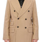 Dolce & Gabbana Elegant Beige Formal Wool Coat