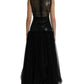 Dolce & Gabbana Elegant Black Sequined Evening Dress