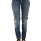 Ermanno Scervino Chic Slim-Fit Blue Denim Jeans