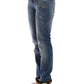 Ermanno Scervino Chic Slim-Fit Blue Denim Jeans