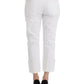 Ermanno Scervino Chic White Cropped Jeans for Sophisticated Style