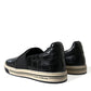 Dolce & Gabbana Elegant Crocodile Leather Low-Top Sneakers