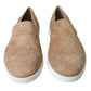 Dolce & Gabbana Elegant Beige Leather Loafers