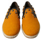 Dolce & Gabbana Exclusive Orange Canvas Loafers with Studs