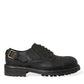 Dolce & Gabbana Elegant Mens Leather Derby Dress Shoes