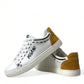 Dolce & Gabbana Sleek White Low Top Leather Sneakers