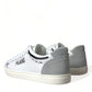 Dolce & Gabbana Elegant White Calfskin Leather Sneakers