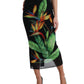 Dolce & Gabbana Floral High Waist Silk Midi Skirt