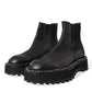 Dolce & Gabbana Elegant Black Chelsea Slip-On Boots