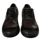 Dolce & Gabbana Elegant Brown Velvet Oxford Lace-up Shoes