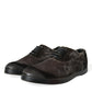 Dolce & Gabbana Elegant Brown Velvet Oxford Lace-up Shoes