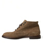 Dolce & Gabbana Elegant Leather Ankle Lace-Up Boots