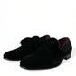 Dolce & Gabbana Elegant Black Velvet Loafers - Men's Luxury Footwear