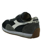 Diadora Black and Gray Equipe H Dirty Stone Wash Evo Sneakers