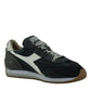 Diadora Black and Gray Equipe H Dirty Stone Wash Evo Sneakers