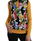 Dolce & Gabbana Elegant Patchwork Henley Silk Blend Sweater