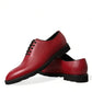 Dolce & Gabbana Elegant Red Leather Oxford Dress Shoes