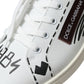 Dolce & Gabbana Exclusive White Bordeaux Low Top Sneakers