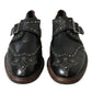 Dolce & Gabbana Elegant Calfskin Leather Monk Straps