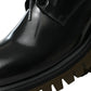 Dolce & Gabbana Elegant Black Leather Derby Dress Shoes