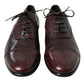 Dolce & Gabbana Elegant Burgundy Leather Derby Shoes