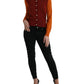 Dolce & Gabbana Elegant Silk Cardigan Sweater in Vibrant Tones