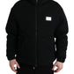 Dolce & Gabbana Elegant Black Bomber Jacket with Hood