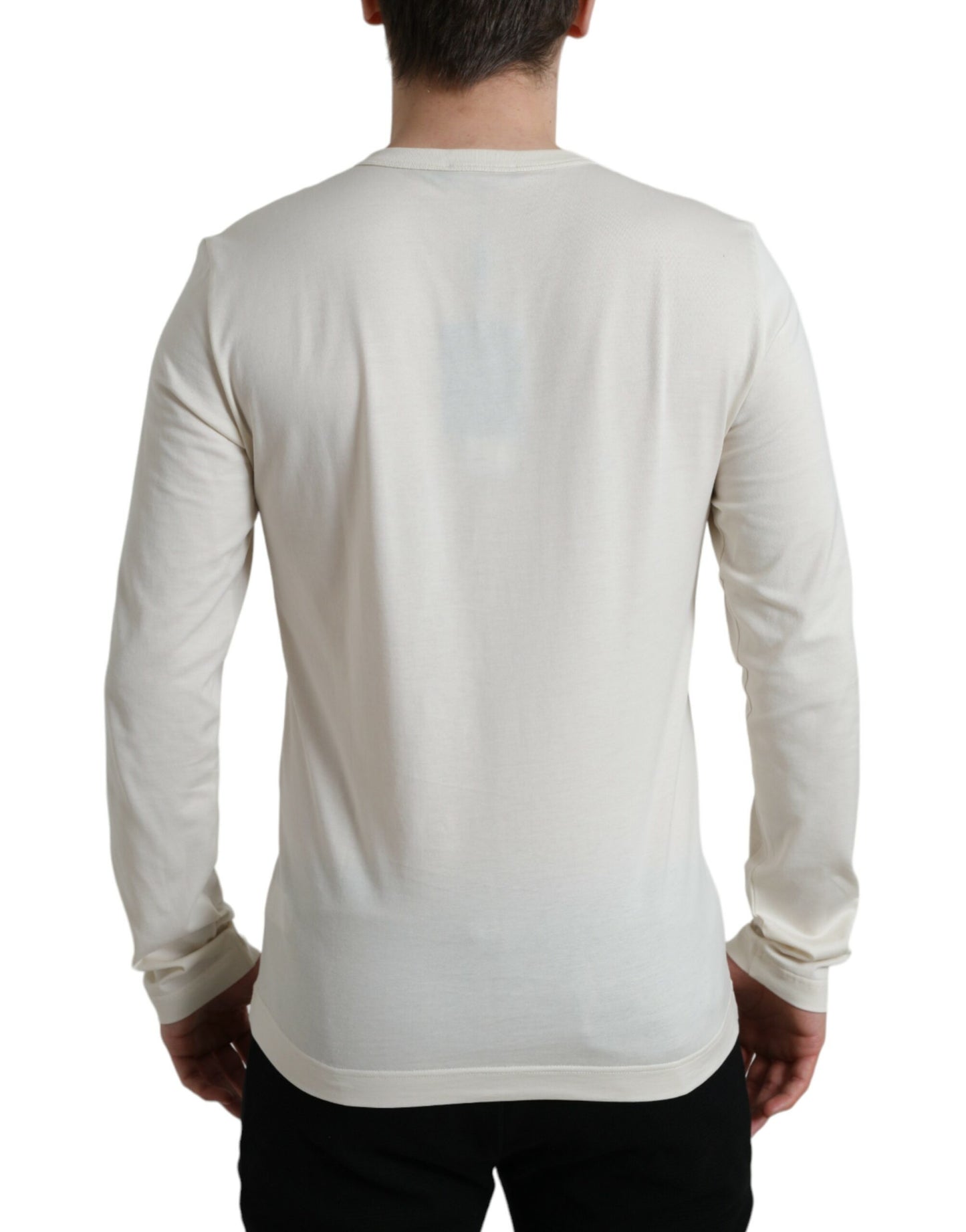 Dolce & Gabbana Elegant Off White Cotton Sweater