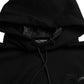 Dolce & Gabbana Elegant Black Hooded Pullover Sweater