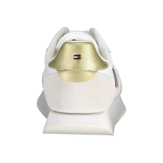 Tommy Hilfiger Chic White Sneakers with Embroidery Accent