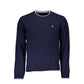 Napapijri Sleek Blue Crew Neck Embroidered Sweater