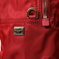 Dolce & Gabbana Embellished Red Backpack with Gold Detailing