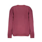 Cavalli Class Purple Fleece Crew Neck Sweatshirt with Logo Print