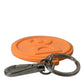 Dolce & Gabbana Elegant Orange Charm Keyring with Silver Detail