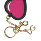 Dolce & Gabbana Stunning Gold and Pink Leather Keychain