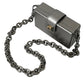 Dolce & Gabbana Metallic Gray Calfskin Shoulder Bag with Chain Strap