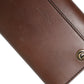 Dolce & Gabbana Chic Brown Leather Shoulder Bag with Gold Detailing