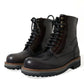 Dolce & Gabbana Chic Bi-Color Leather Mid Calf Boots