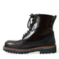 Dolce & Gabbana Chic Bi-Color Leather Mid Calf Boots