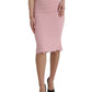 Dolce & Gabbana Elegant High Waist Pencil Skirt in Pink